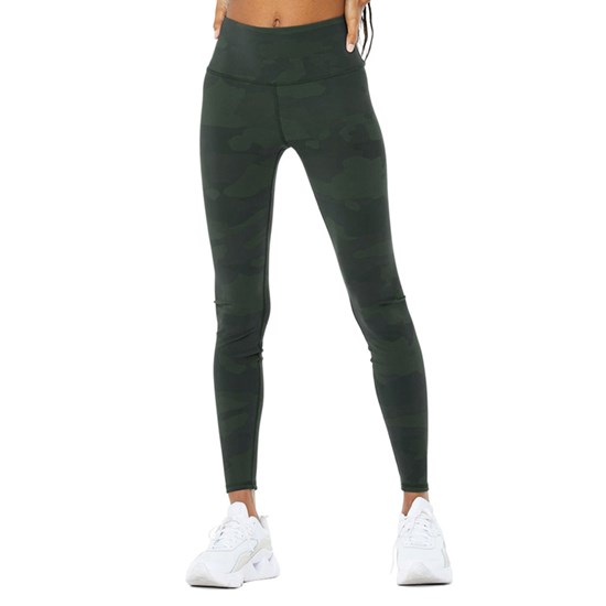 Leggins Alo Yoga High-Cintura Camo Vapor Mujer Verdes | 1079WLJQX