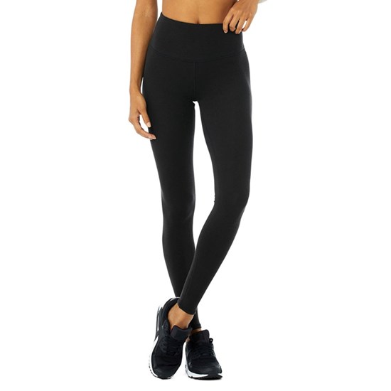 Leggins Alo Yoga High-Cintura Micro Waffle LowKey Mujer Negros | 7284VQUNY