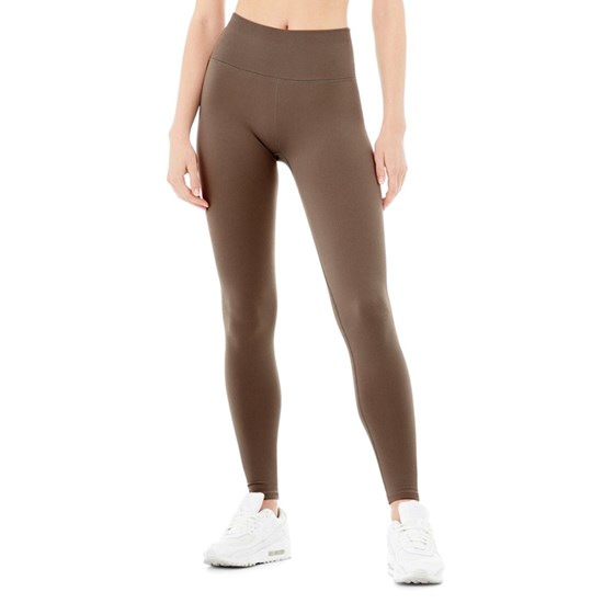 Leggins Alo Yoga Seamless High-Cintura Ribbed Mujer Marrom | 2789PRXDQ