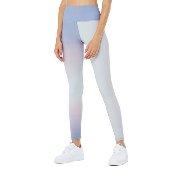 Leggins Alo Yoga Vapor High-Cintura Gradient Dusk Mujer Azules | 1380QLCUE