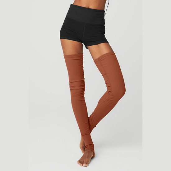 Legwarmer Alo Yoga Goddess Leg Warmer Mujer Marrom | 0968FXPHV