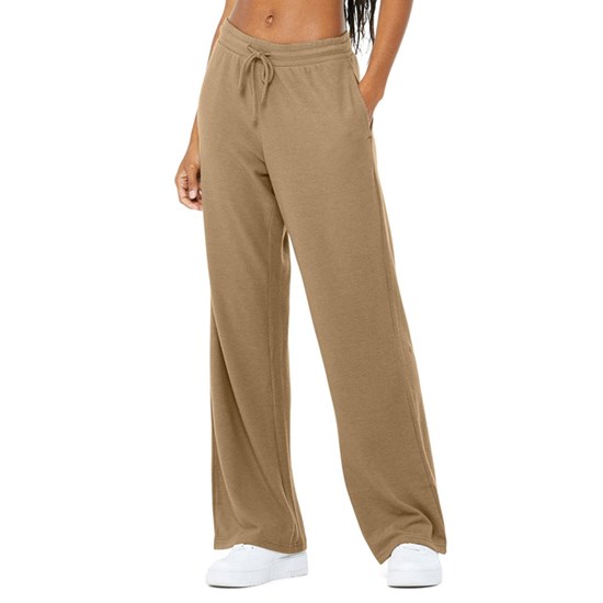 Pantalones Alo Yoga Alolux High-Cintura Soho Anchos Leg Mujer Beige | 8043DSPJV