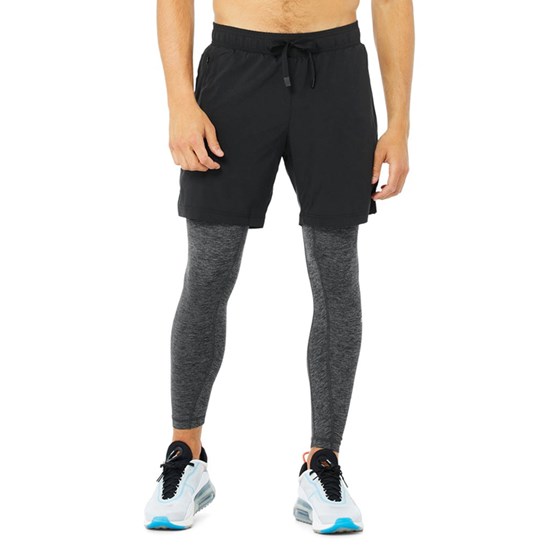 Pantalones Alo Yoga Estabilidade 2-In-1 Hombre Negros | 2907UKCZE