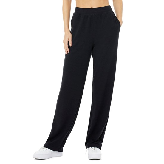 Pantalones Alo Yoga High-Cintura Dreamy Anchos Mujer Negros | 8437EDVYG