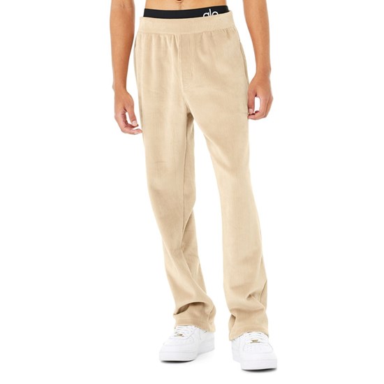 Pantalones Alo Yoga Velour Baller Hombre Beige | 3897GCSHX