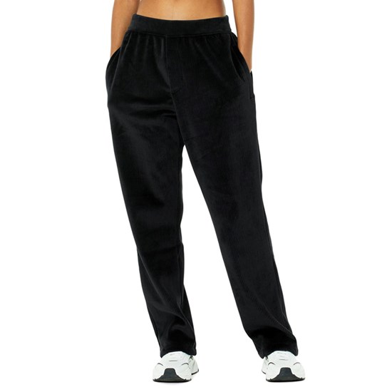 Pantalones Alo Yoga Velour Baller Mujer Negros | 7468TYKGH