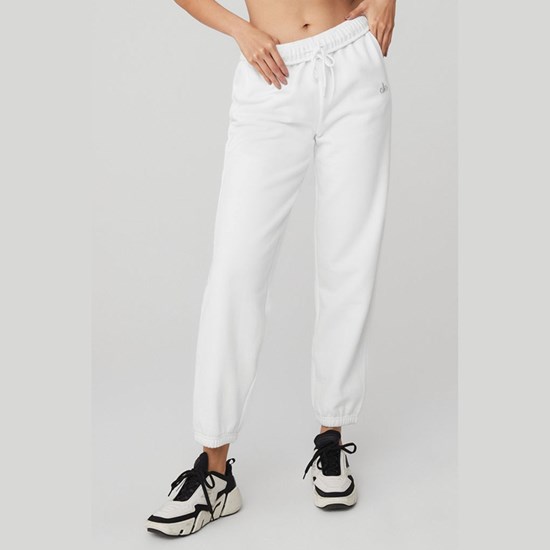 Pantalones Deportivos Alo Yoga Accolade Mujer Blancos | 9283SMJIG