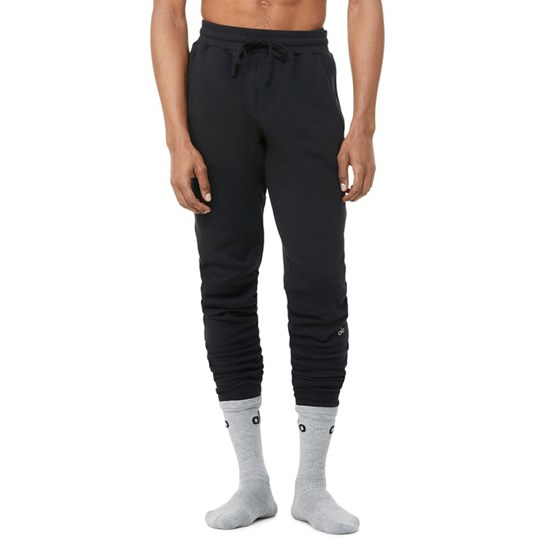 Pantalones Deportivos Alo Yoga Base Hombre Negros | 4089ZAPFE