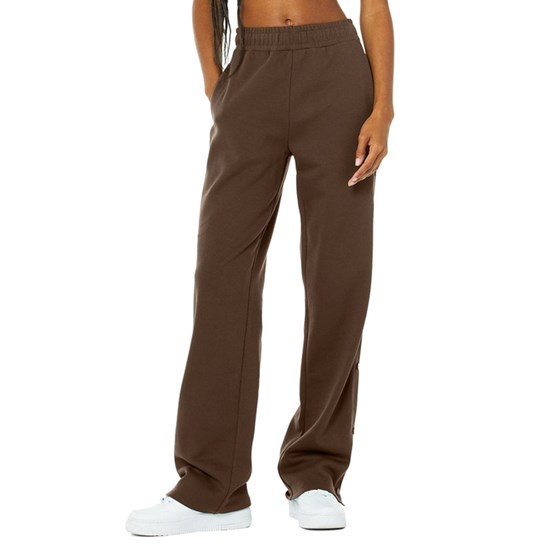 Pantalones Deportivos Alo Yoga Courtside Tearaway Snap Mujer Marrom | 1594NAQVH