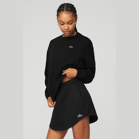 Pullover Alo Yoga Accolade Crew Neck Mujer Negros | 1908YZDUT