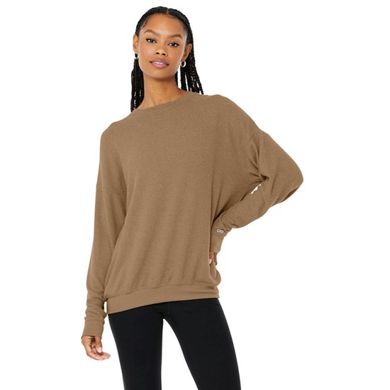 Pullover Alo Yoga Soho Mujer Beige | 2835FOSBQ