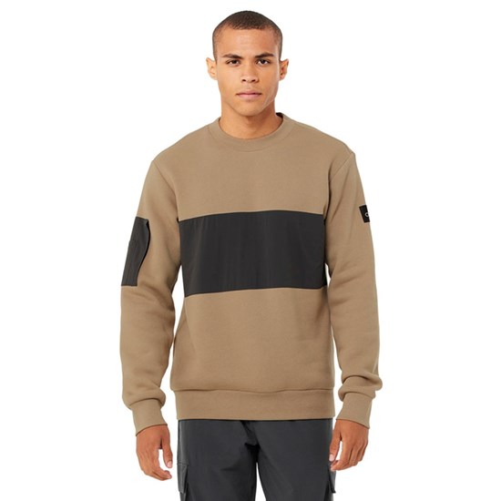 Pullover Alo Yoga Traverse Long Sleeve Hombre Beige | 2364LQKTF