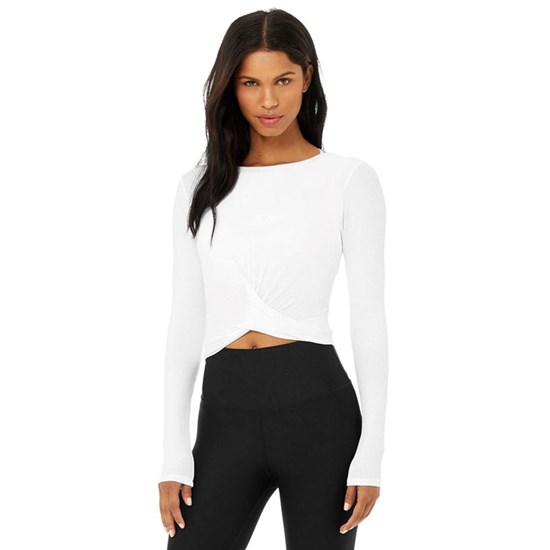 Ropa Alo Yoga Cover Long Sleeve Mujer Blancos | 2983NEVLG