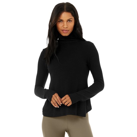 Ropa Alo Yoga Embrace Long Sleeve Mujer Negros | 0869JAPFY