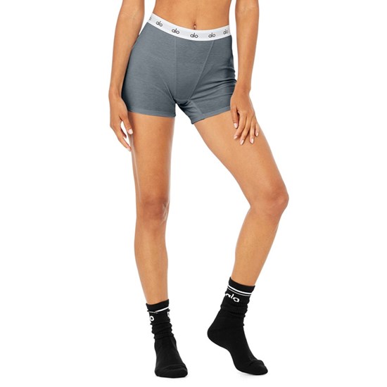 Ropa Interior Alo Yoga Icon Ribbed Boyshort Mujer Azules | 2370QOXFW