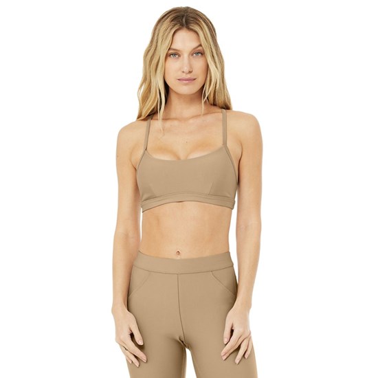 Sujetadores Deportivos Alo Yoga Airlift Intrigue Mujer Beige | 6957VEPMW