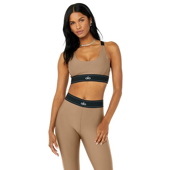 Sujetadores Deportivos Alo Yoga Airlift Suit Up Mujer Beige | 7236VUTJN