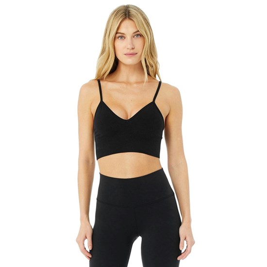 Sujetadores Deportivos Alo Yoga Delight Bralette Mujer Negros | 8936PFUAR