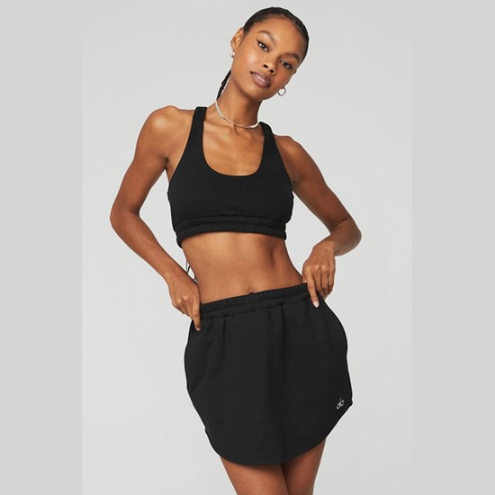 Sujetadores Deportivos Alo Yoga Scoop Neck Sweatshirt Mujer Negros | 1450HRJUW