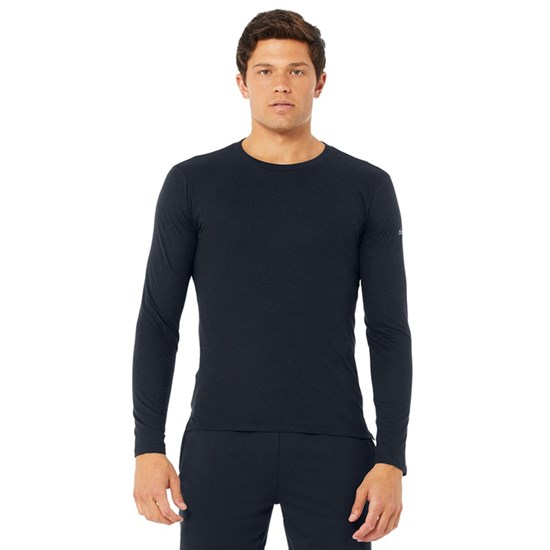 Sweatshirt Alo Yoga Airwave Long Sleeve Hombre Azules | 4632KICFY