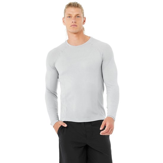 Sweatshirt Alo Yoga Amplify Seamless Long Sleeve Hombre Grises | 6739GMSFZ