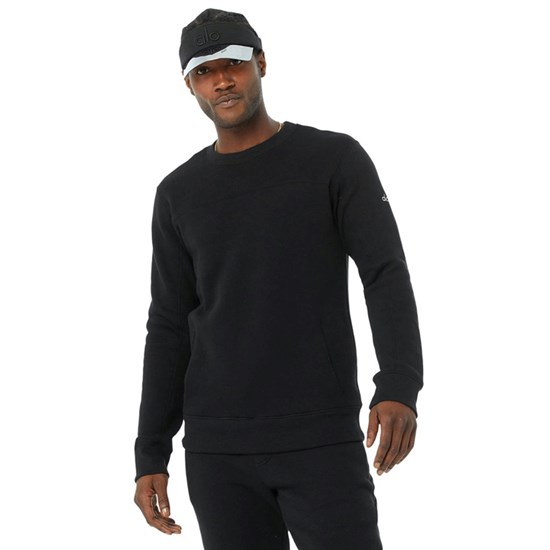 Sweatshirt Alo Yoga Base Long Sleeve Hombre Negros | 7069ZSVGK