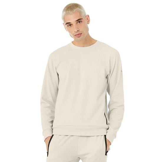 Sweatshirt Alo Yoga Impel Long Sleeve Hombre Beige | 7941JRPFI