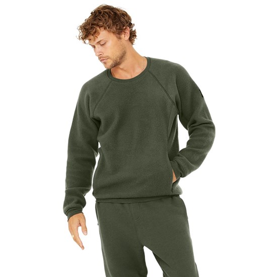 Sweatshirt Alo Yoga Triumph Crew Neck Hombre Verdes | 2153CGEAK