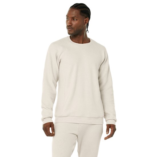 Sweatshirt Alo Yoga Triumph Crew Neck Long Sleeve Hombre Beige | 6849JGVEZ