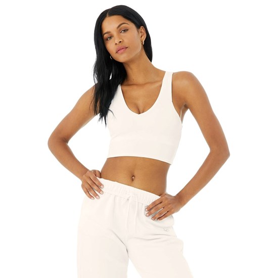 Tank Top Alo Yoga Airbrush Real Mujer Blancos | 4870JSAWU