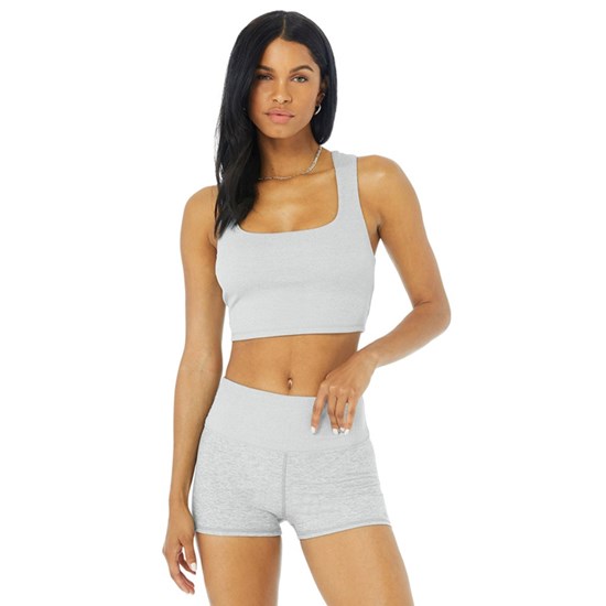 Tank Top Alo Yoga Alosoft Ribbed Chic Mujer Grises | 1495IYXDR