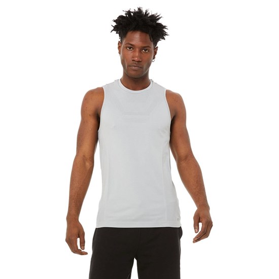 Tank Top Alo Yoga Amplify Seamless Muscle Hombre Grises | 3517ARPNV