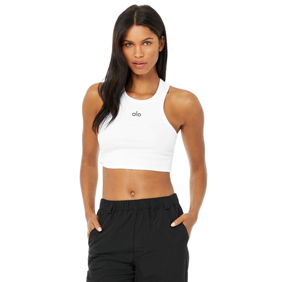 Tank Top Alo Yoga Aspire Mujer Blancos | 2864FGKTS