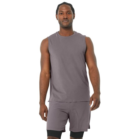 Tank Top Alo Yoga Idol Performance Hombre Morados | 5942AQBIZ