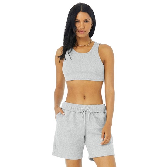 Tank Top Alo Yoga Ribbed Vibe Mujer Grises | 3059AURLO