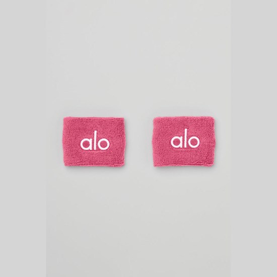 Wristband Alo Yoga Glow Wristband (2-Pack) Mujer Rosas | 1084JODSP